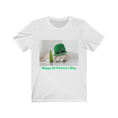 St Patrick's Day Holiday Samoyed Unisex Jersey Short Sleeve Tee