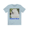 Image of Samoyed Monday Blue Unisex Jersey Short Sleeve Tee