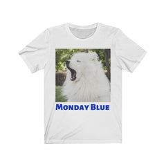 Samoyed Monday Blue Unisex Jersey Short Sleeve Tee