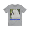 Image of Samoyed Monday Blue Unisex Jersey Short Sleeve Tee