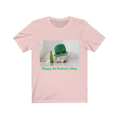 St Patrick's Day Holiday Samoyed Unisex Jersey Short Sleeve Tee