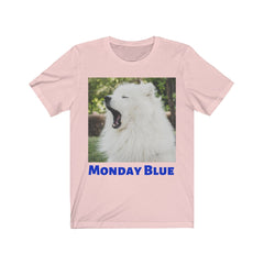 Samoyed Monday Blue Unisex Jersey Short Sleeve Tee